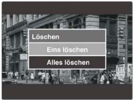 Löschen Eins löschen Alles löschen