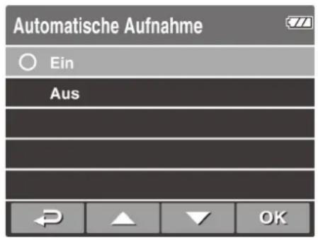Automatische Aufnahme Ein Aus