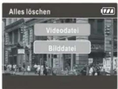 Alles löschen Videodatei Bilddatei