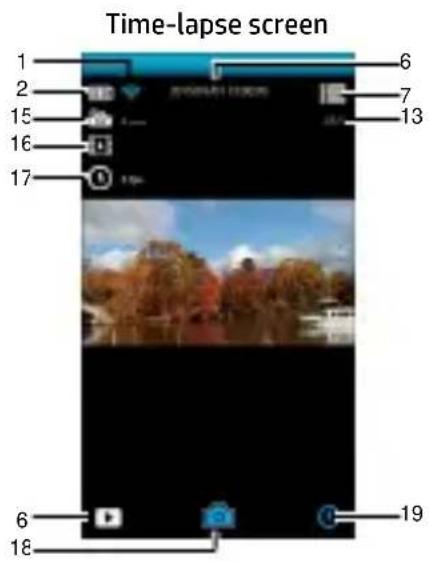 Time-lapse screen 1 2 15 16 17 6 7 13 6 18 19
