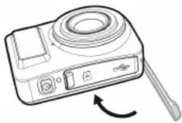 HP LC100W - Inserting the memory card - 2
