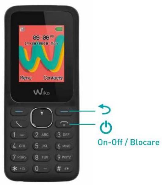 09.08 PM 14-26-2018 Mon Menu Contacts Wiko On-Off / Blocare