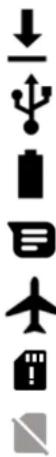 WIKO Y70 - Notification icons on the status bar - 15