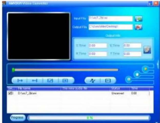 AMSYS Video Converter Input File: D:\Users\7_261.m Output File: C:\Users\Alex/Desktop\ Output Info E Time 0:00 E.Time 0:00 H Time 0:00 F Time 0:00 SE... File name The new audio file Status Time 0 D:\Users\7_261.m Uncertain 0:00 Progress B N