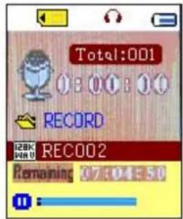 Total:001 0:00:00 RECORD 128K REC002 Remaining 07:04:50