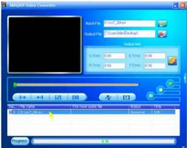 AMUAXI Video Converter Input File: D:\Users\2Mask Output File: C:\Users\Video\Desktop\ Control Info S.Time 0.00 S.Time 0.00 R.Time 0.00 F.Time 0.00 Multi Media Player: TAVI RAMP-2500 No Status Time 0 B:\Users\2Mask Universal 8:00 Progress 0 %