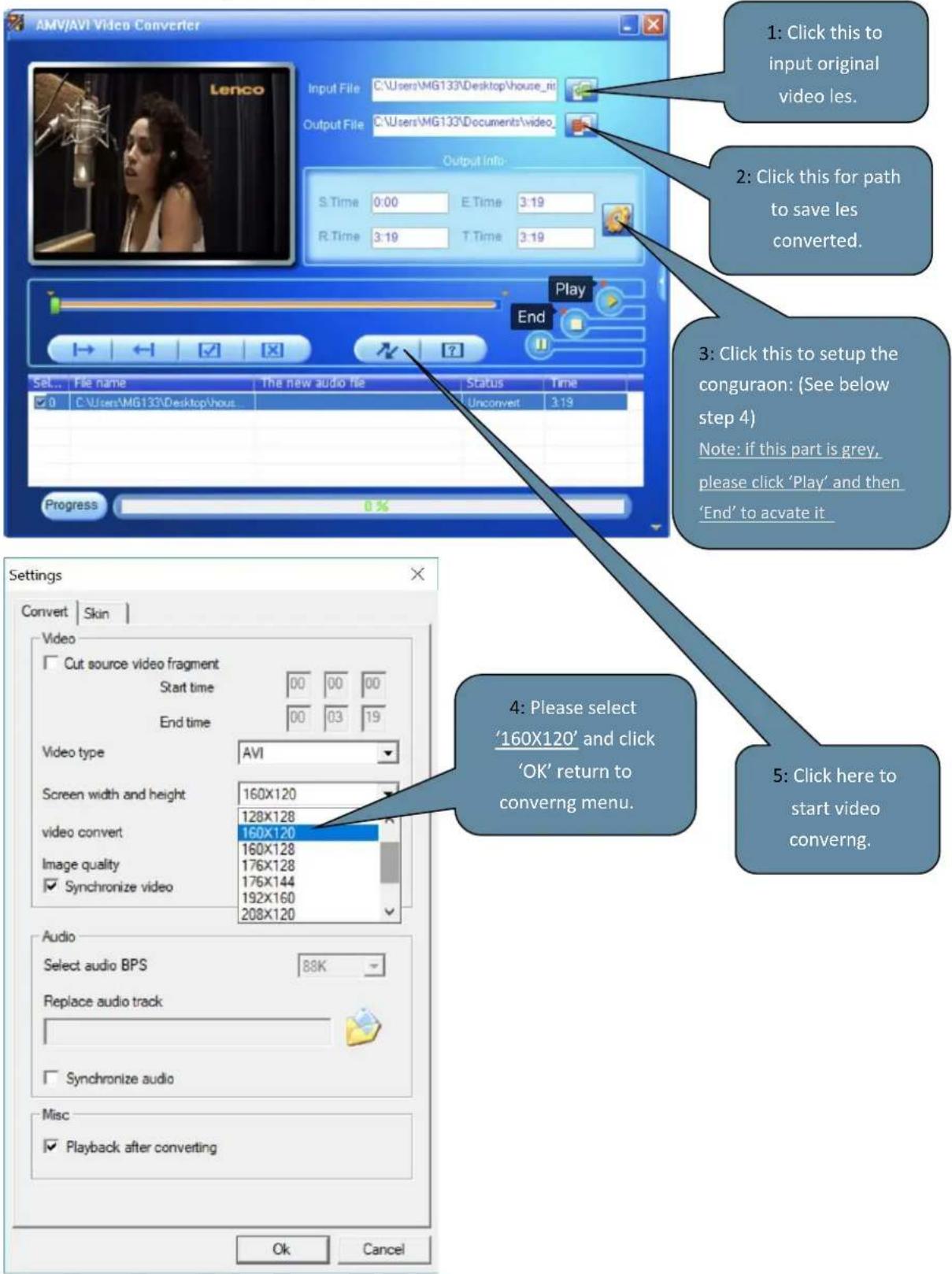 LENCO Xemio-769 - Install the video converng tool - 2