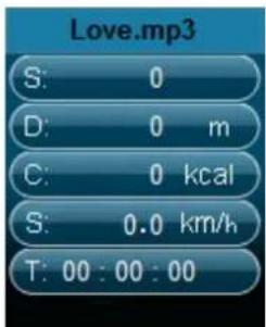Love.mp3 S: 0 D: 0 m C: 0 kcal S: 0.0 km/h T: 00 : 00 : 00