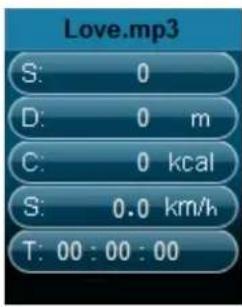 Love.mp3 S: 0 D: 0 m C: 0 kcal S: 0.0 km/h T: 00 : 00 : 00