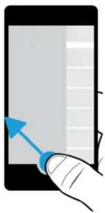 Illustration of a hand holding a tablet with a blue arrow pointing to the screen (no text or symbols visible)