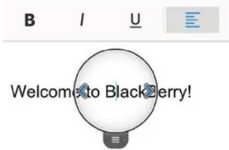 B I U Welcome to BlackBerry!