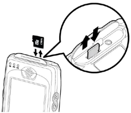 M3 Mobile Orange - Inserting memory card - 1