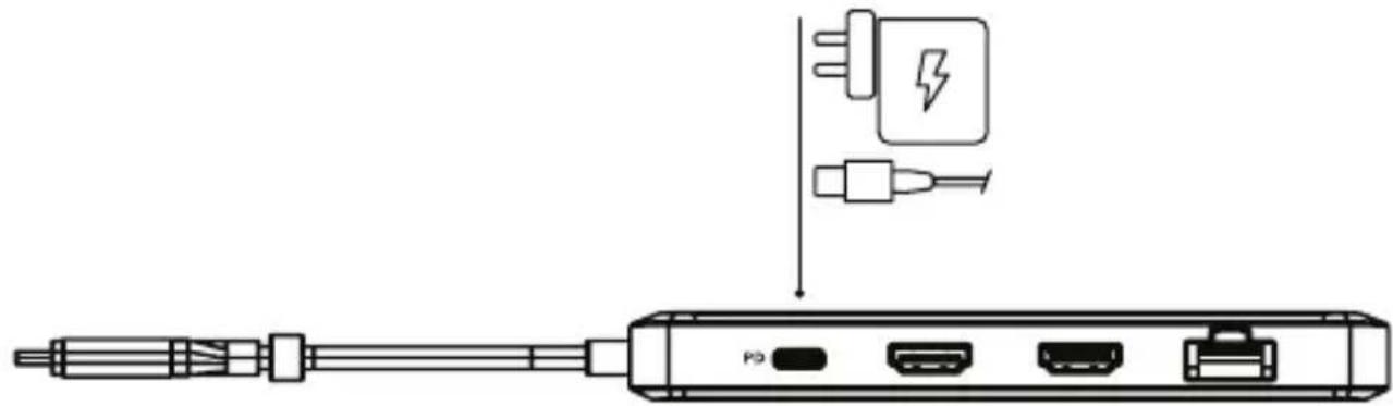 Alogic USB-C 10-in-1 Super Dock - Connecting Power - 1