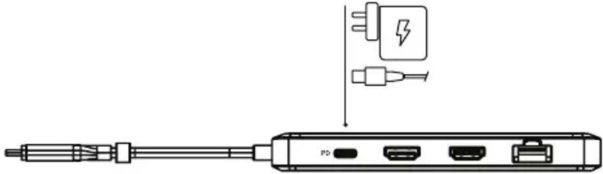 Alogic USB-C 10-in-1 Super Dock - Connecter le secteur - 1