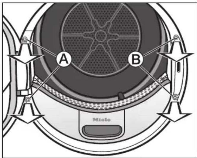 MIELE TWF660 WP - Tür vom Trockner abnehmen - 1