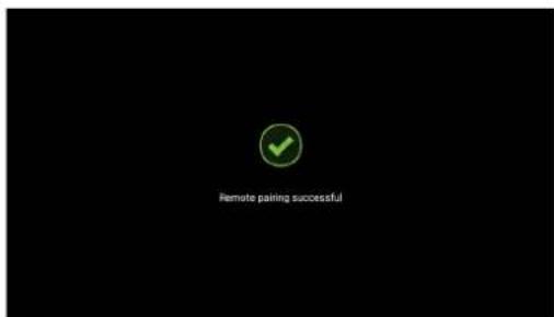 Remote pairing successful