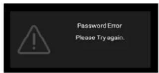 Password Error Please Try again.
