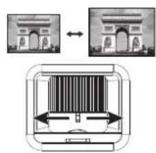 Diagram illustrating the structure of a building with flagpoles and a barcode, showing front and side views.