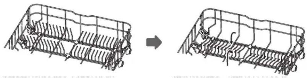 ETNA VW549M - Folding back the rack shelves - 1