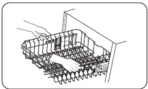 ETNA VWV240RVS - Réglage de la hauteur du panier supérieur type 1 (en fonction du modèle) - 4