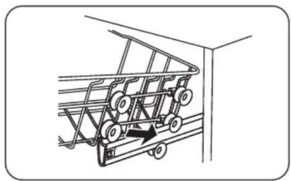 ETNA VWV240RVS - Adjusting the height of the upper basket type 1 (depending on the model) - 2