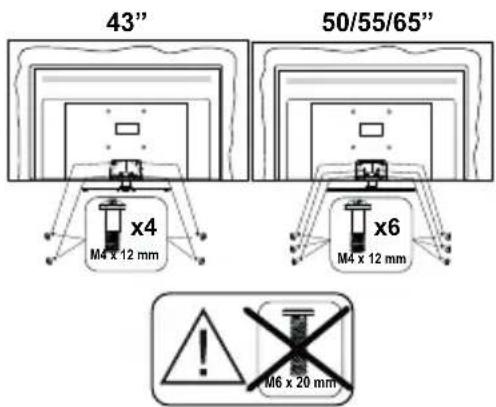 PANASONIC TX-65HXW604 - Fixation du piédestal - 3