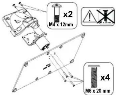 PANASONIC TX-65HXW604 - Fixation du piédestal - 1