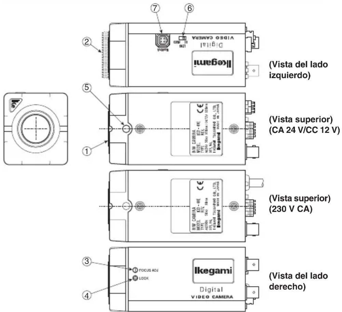 Ikegami ICD-49 - Nombres de las partes y sus funciones - 1