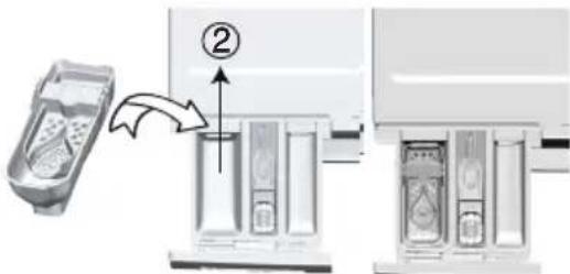 BEKO WTK72011 - If the product contains a liquid detergent cup: - 1
