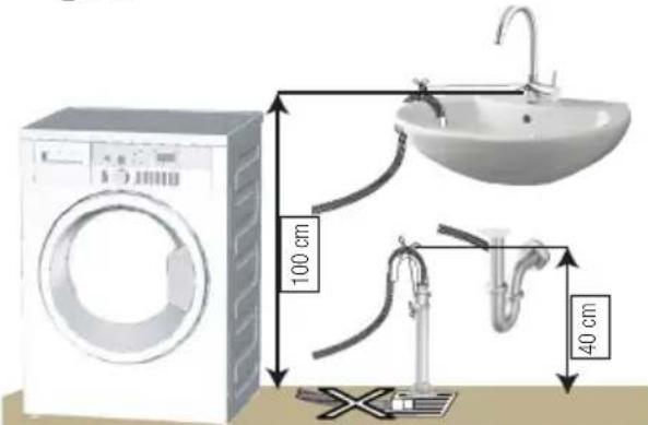 BEKO WTK72011 - Connecting the drain hose to the drain - 2