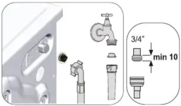 BEKO WTK104121 - Cleaning the water intake filters - 1