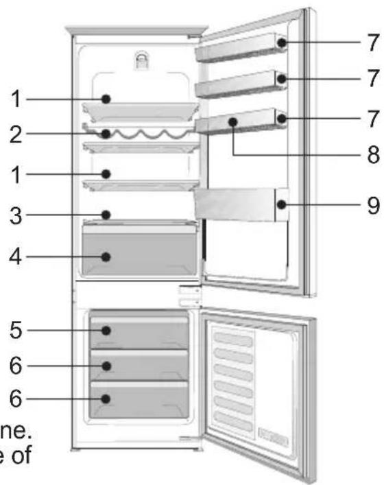 BEKO BCFV7030 - SUGGESTED ARRANGEMENT OF FOOD IN THE FRIDGE/FREEZER - 1