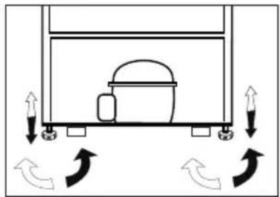 BEKO BCB5050F - Adjusting the legs (\*optional) - 1