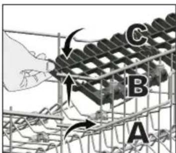 BEKO DIN15C20 - Upper basket height adjustable rack - 2