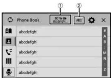Phone Book ① ② abcdefghi abcdefghi abcdefghi abcdefghi abcdefghi ABC