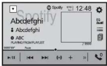 Spotify 6/10 12:48 Abcdefghi Abcdefghi ABC PLAYING FROM PLAYUST 9999'99" 7 9999 EQ mail 0