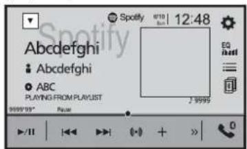 Spotify 12:48 Abcdefghi Abcdefghi ABC PLAYING FROM PLAVIUST 9999'99" New J 99995
