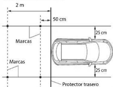2 m 50 cm Marcas Marcas 25 cm 25 cm Protector trasero