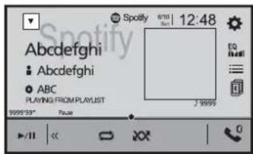 Spotify 6/10 | 12:48 Abcdefghi Abcdefghi ABC PLAYING FROM PLAYLIST 9999/99" Page J 9999