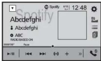 Spotify 6/10 12:48 Abcdefghi Abcdefghi ABC RADIO BASED ON 9999'99" P#### Eg I + > | 0