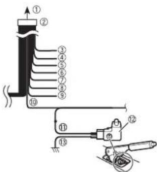 Technical diagram of a heat exchanger or cooling system with numbered components and labeled parts