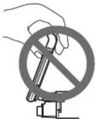 Diagram showing a hand holding a no-smoking sign with a pencil, indicating restrictions on a vehicle or utility.