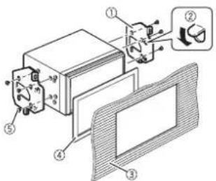 PIONEER AVH-Z9150BT - Instalación mediante los orificios de tornillo del lateral de este producto - 2