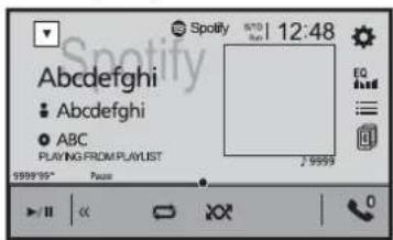 Spotify 12:48 Abcdefghi • Abcdefghi • ABC PLAYING FROM PLAYLIST 9999'99" Pass 7.9999