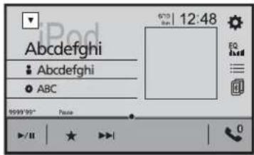 iPod Abcdefghi Abcdefghi ABC 9999'99" Page 6:10 12:48 EQ 3 0