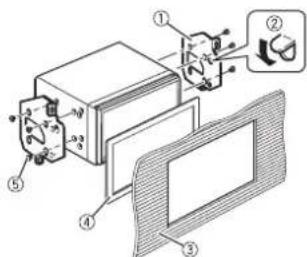 PIONEER MVH-Z5050BT - Instalación mediante los orificios de tornillo del lateral de este producto - 2