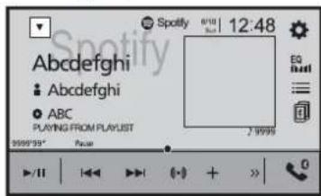 Spotify 0:48 12:48 Abcdefghi Abcdefghi ABC PLAYING FROM PLAYLIST 9999'99" 7 9999 EQ music
