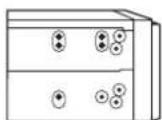 PIONEER MVH-Z5050BT - Installation using the screw holes on the side of this product - 1