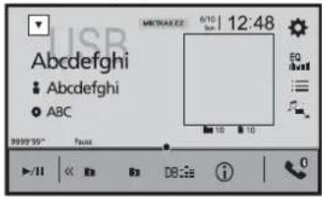 USB METHAKEE 0/10 12:48 Abdefghi Abdefghi ABC 9999'95" Taus EQ band 0 << E DB: i