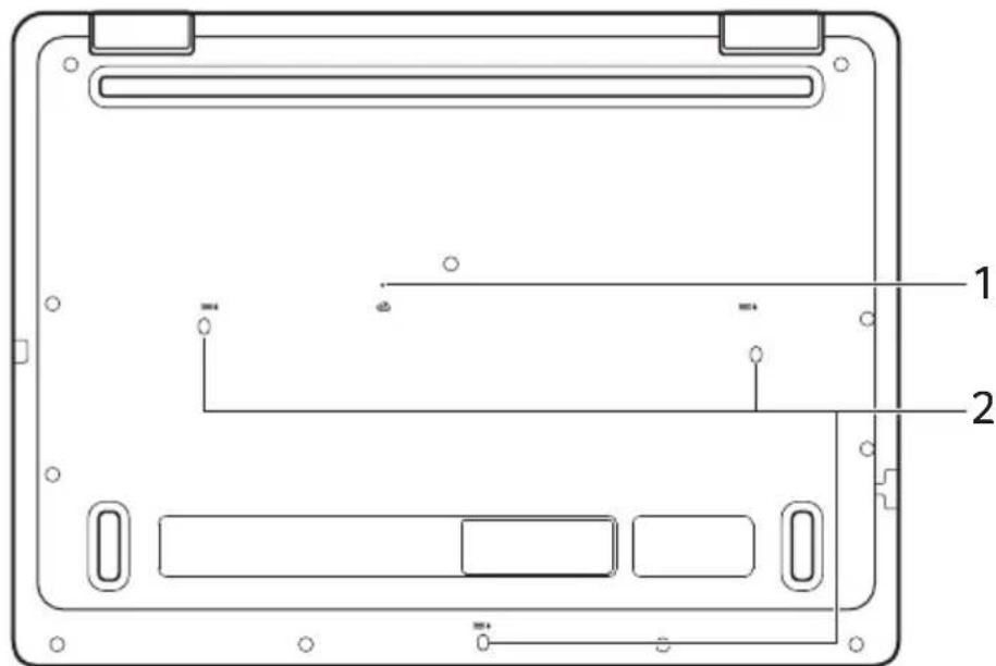 ACER TravelMate Spin B3 - Unterseite - 1